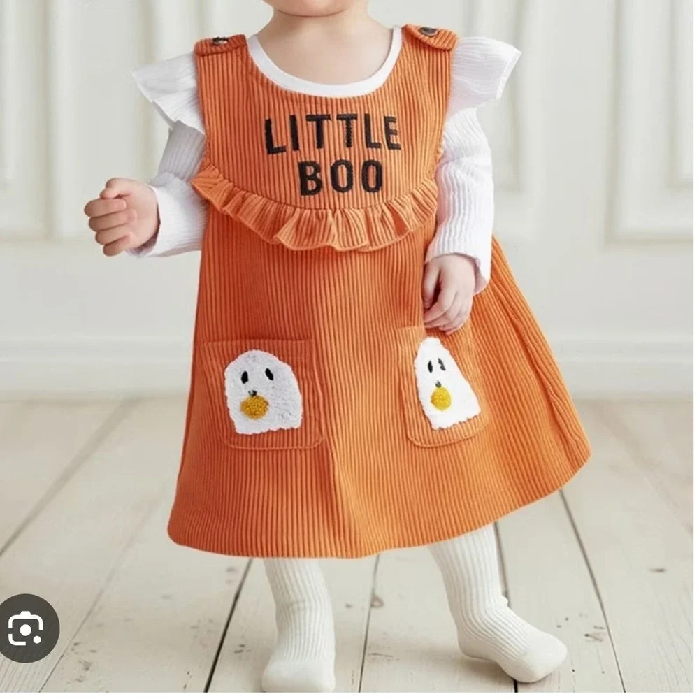NWOT Little Boo corduroy romper Halloween fall size 3-6 months U50